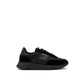 Schwarzer Stoff/Stoff-Sneaker