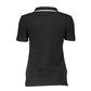 Polo da donna in cotone nero