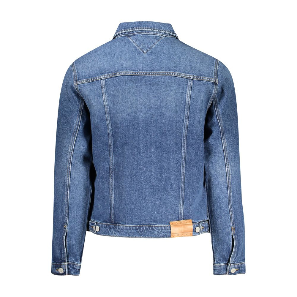 Blue Cotton Men Jacket