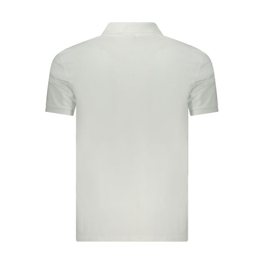 White Cotton Men Polo Shirt