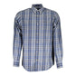 Blue Cotton Men Shirt