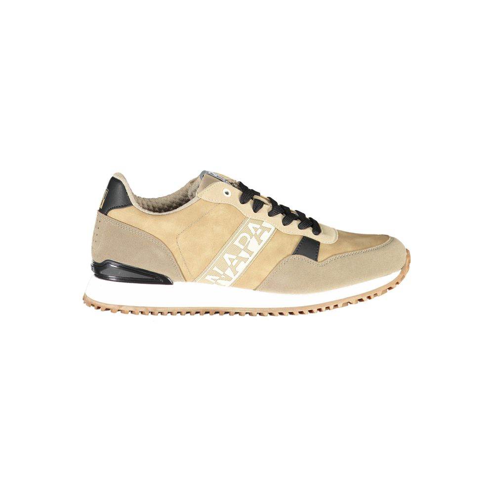 Sneaker da uomo in poliestere beige