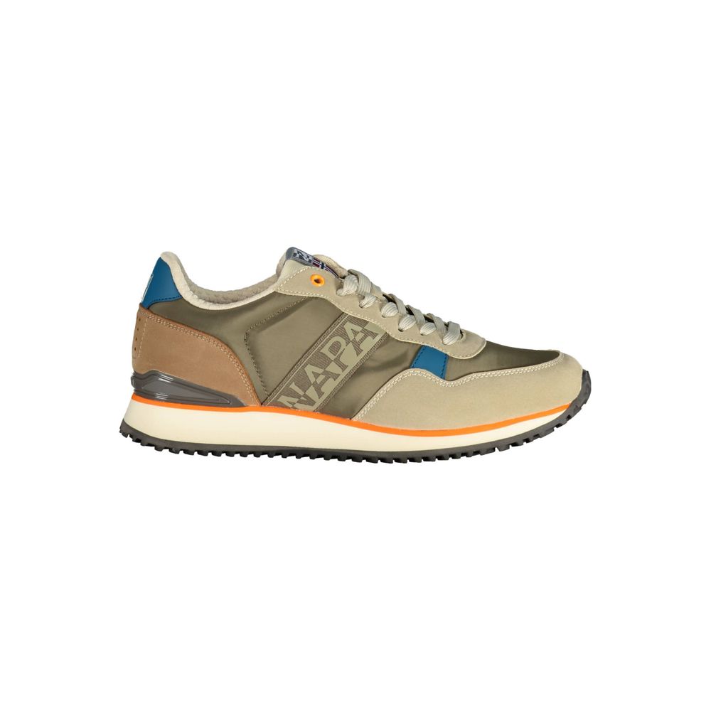 Sneaker da uomo in poliestere beige