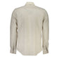 Beige Linen Men Shirt