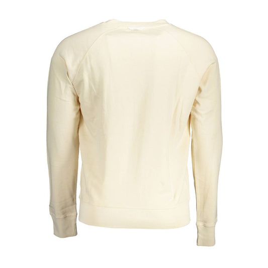 Beige Cotton Men Sweater