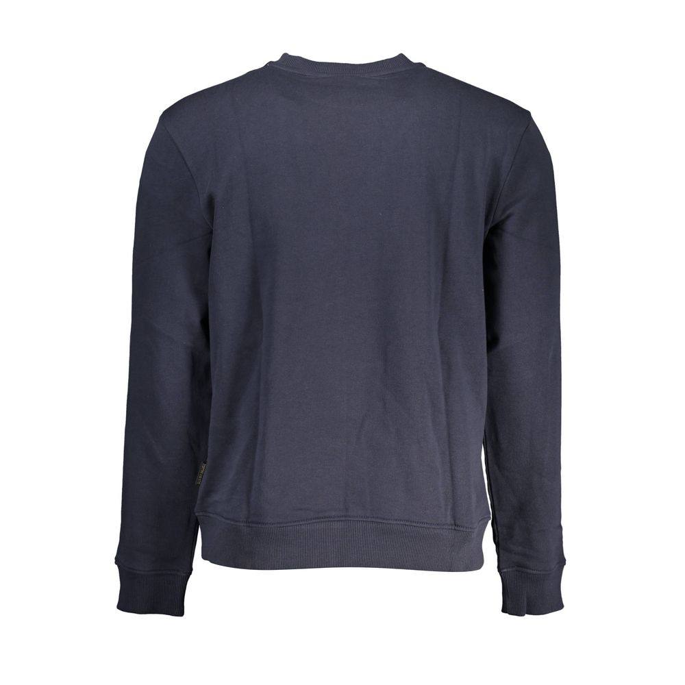 Blue Cotton Men Sweater