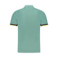 Green Cotton Men Polo Shirt