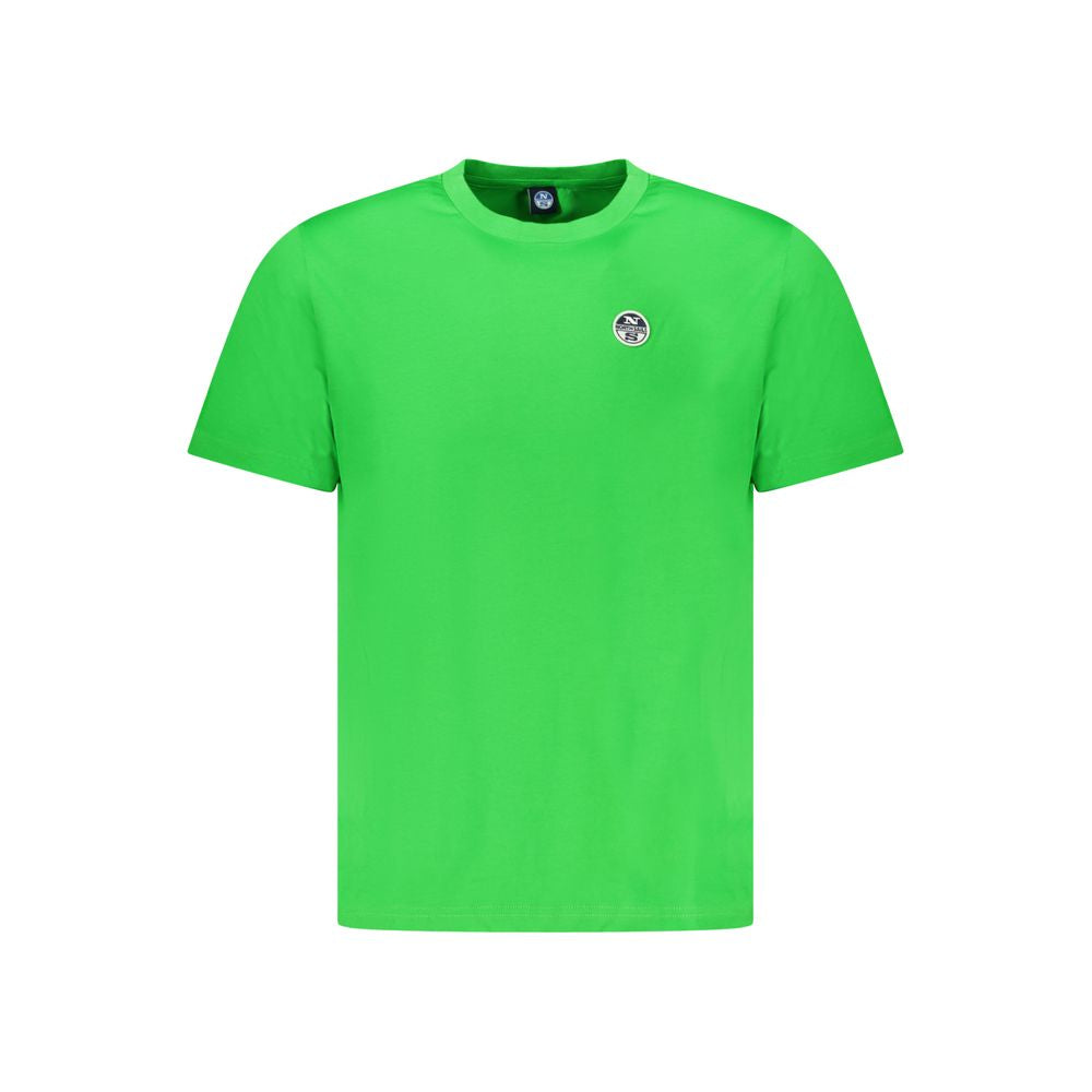 Green Cotton Men T-Shirt