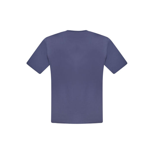 Blue Cotton Men T-Shirt