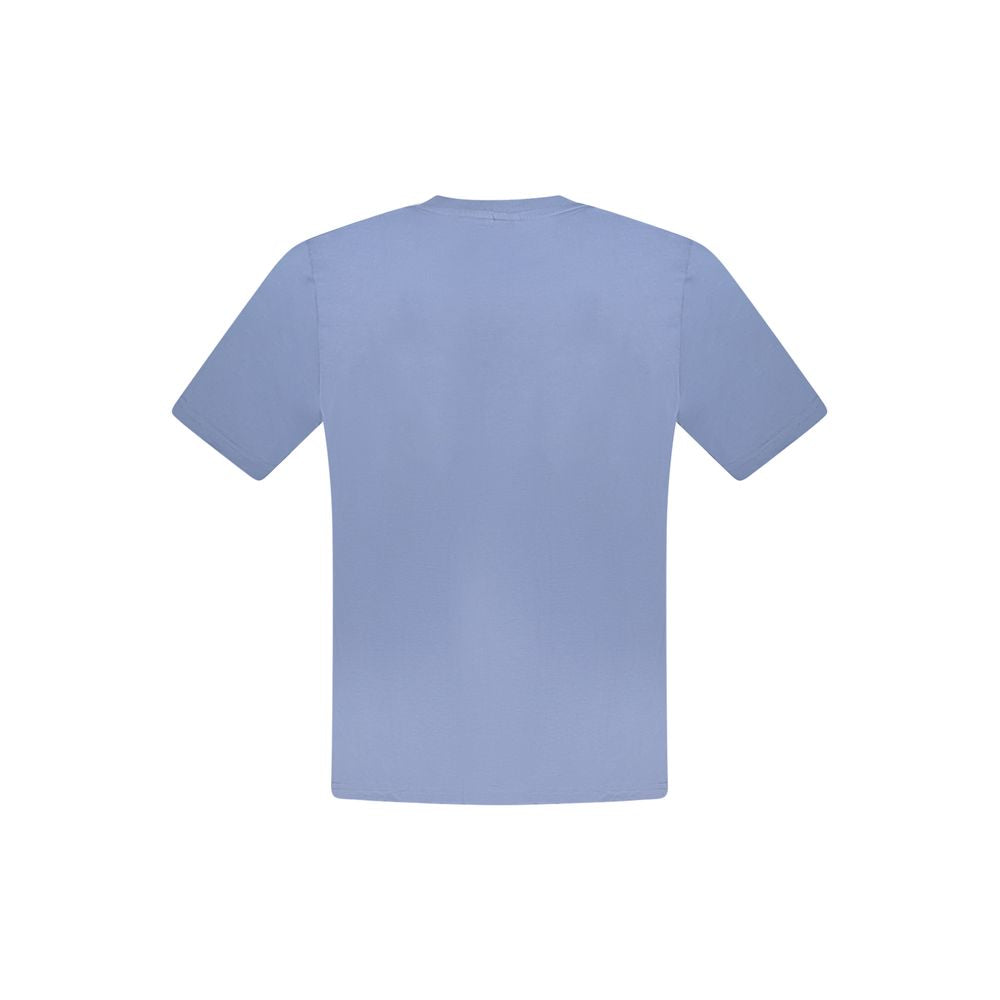 Blue Cotton Men T-Shirt