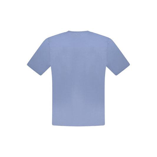 Blue Cotton Men T-Shirt