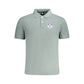 Green Cotton Men Polo Shirt