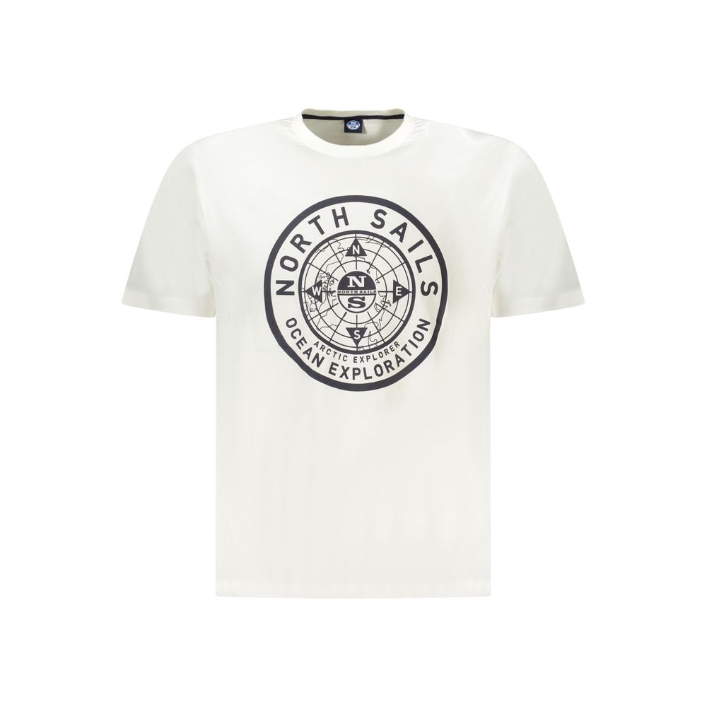 White Cotton Men T-Shirt