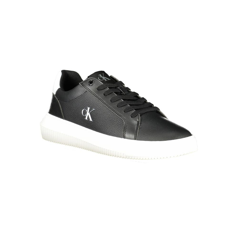 Schwarze Leder Herren Sneaker