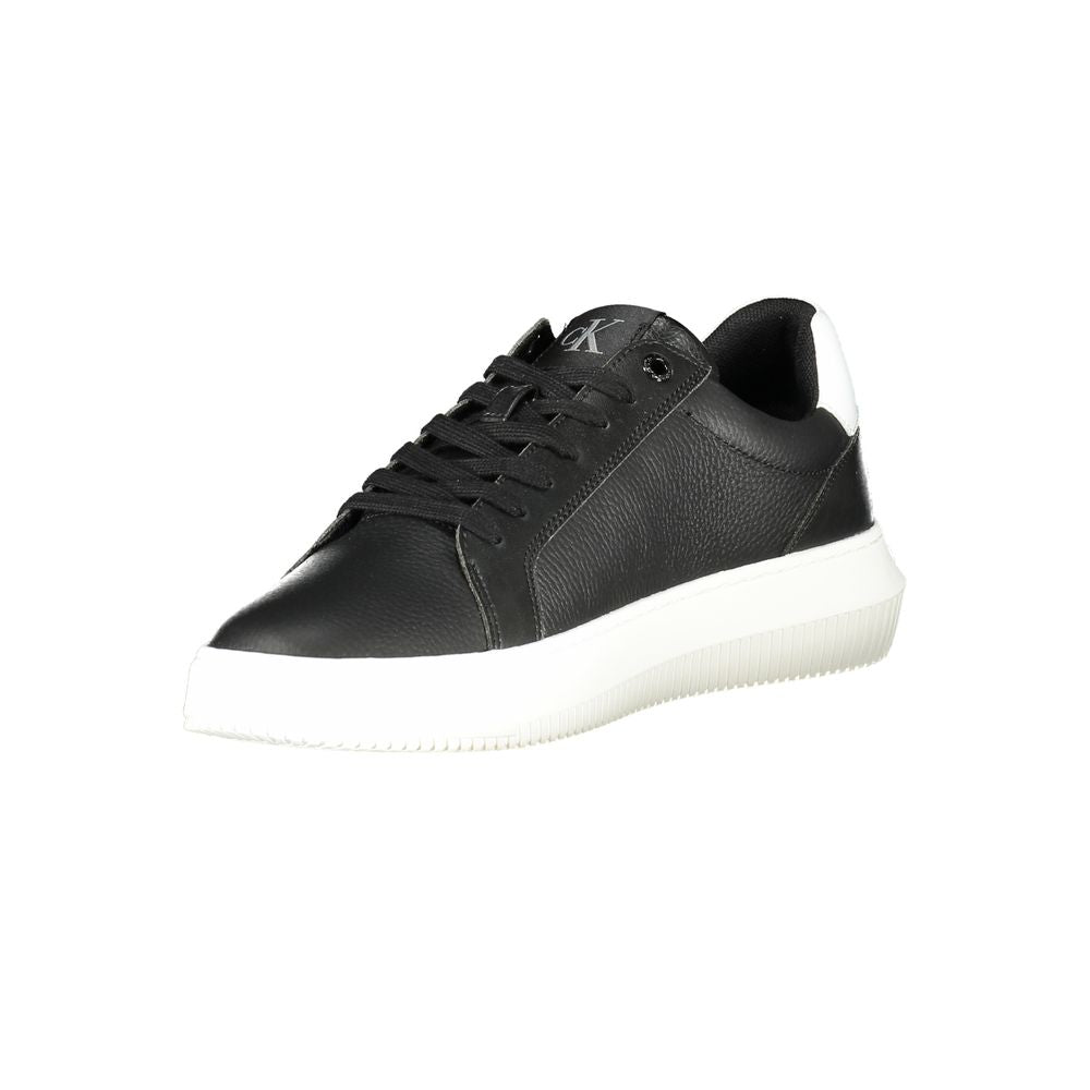 Sneaker da uomo in pelle nera