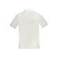 White Cotton Men Polo Shirt