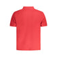 Red Cotton Men Polo Shirt