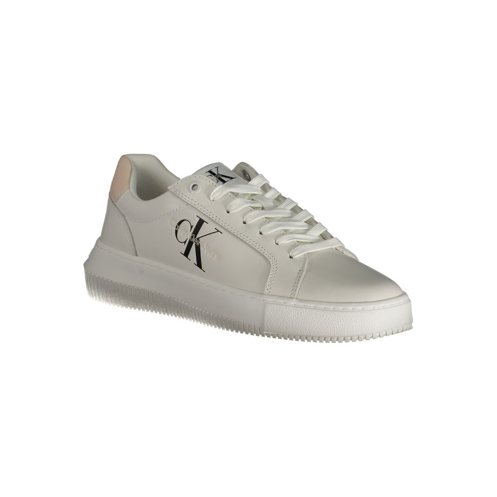 White Polyester Sneaker