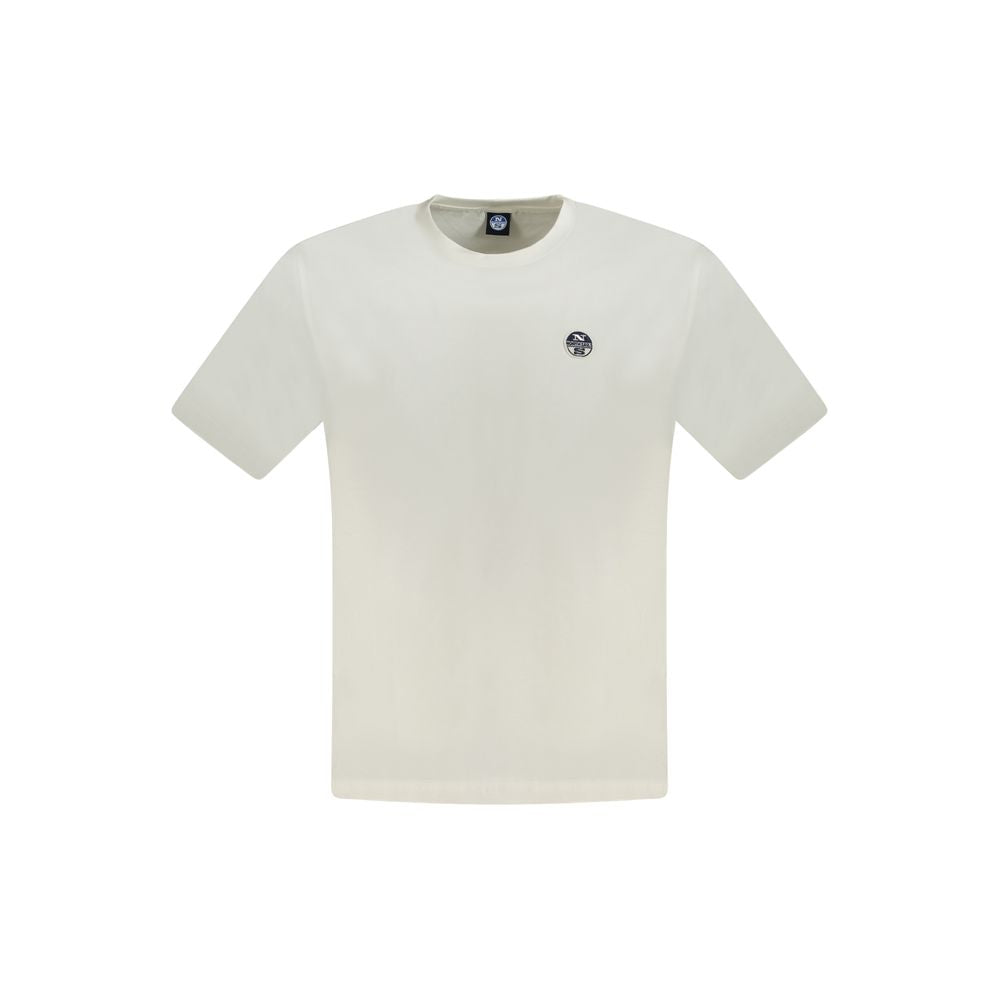 White Cotton Men T-Shirt