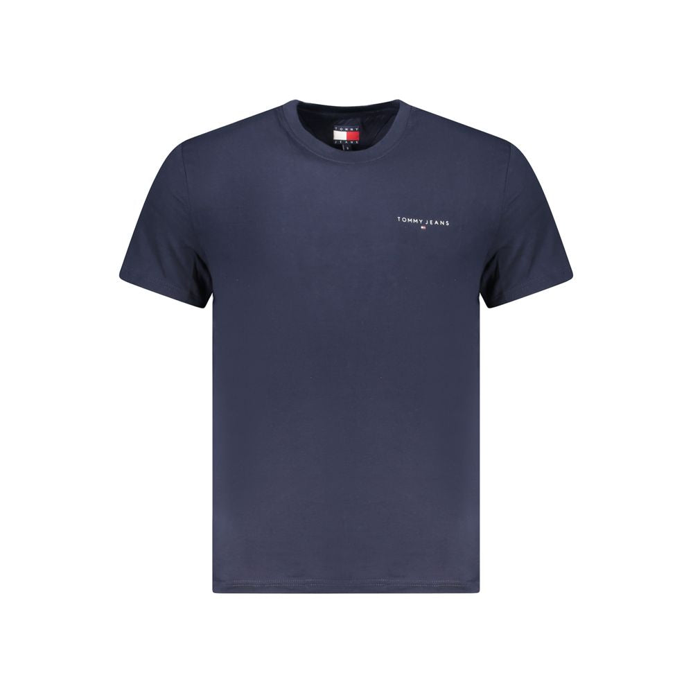 Blue Cotton Men T-Shirt