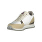 White Polyester Men Sneaker