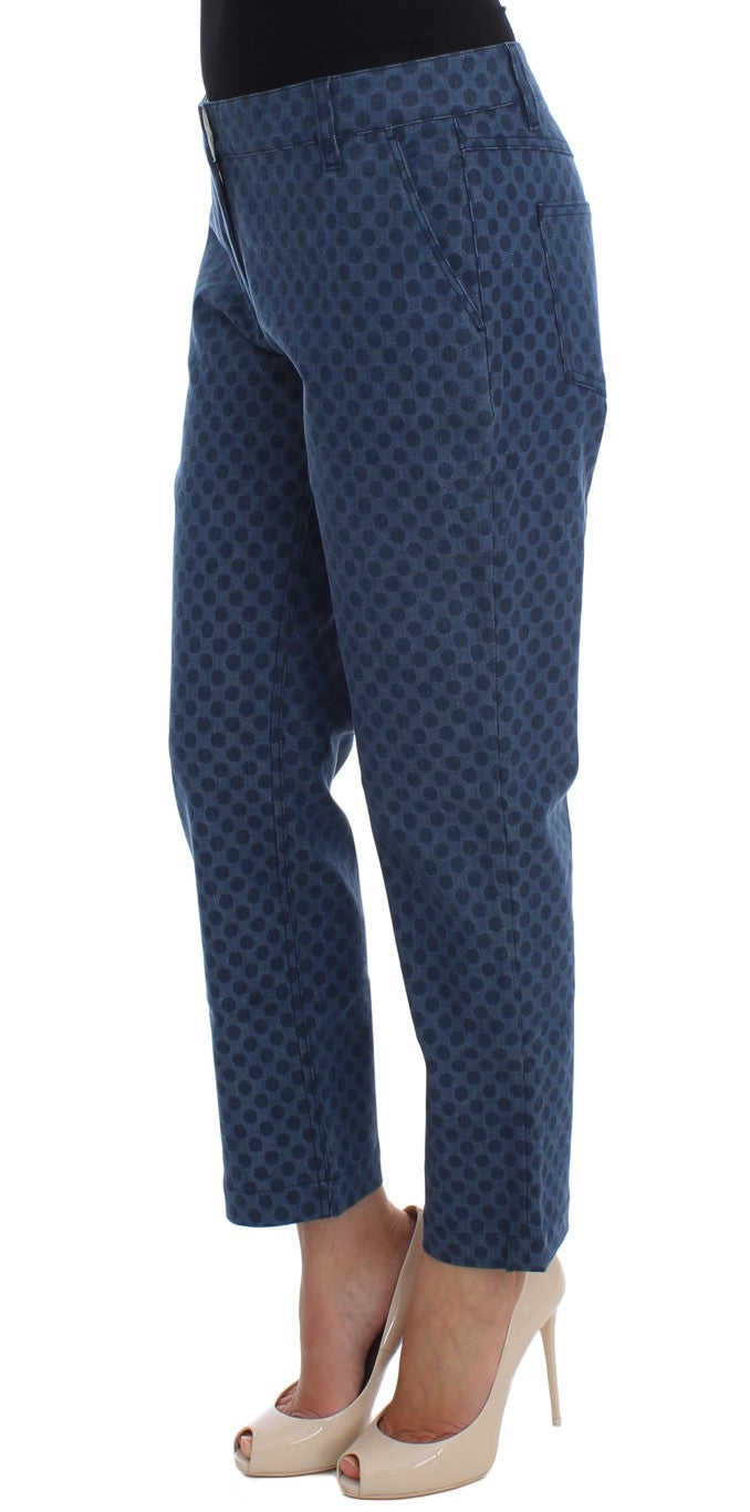 Capri-Stretchjeans mit Polka Dots