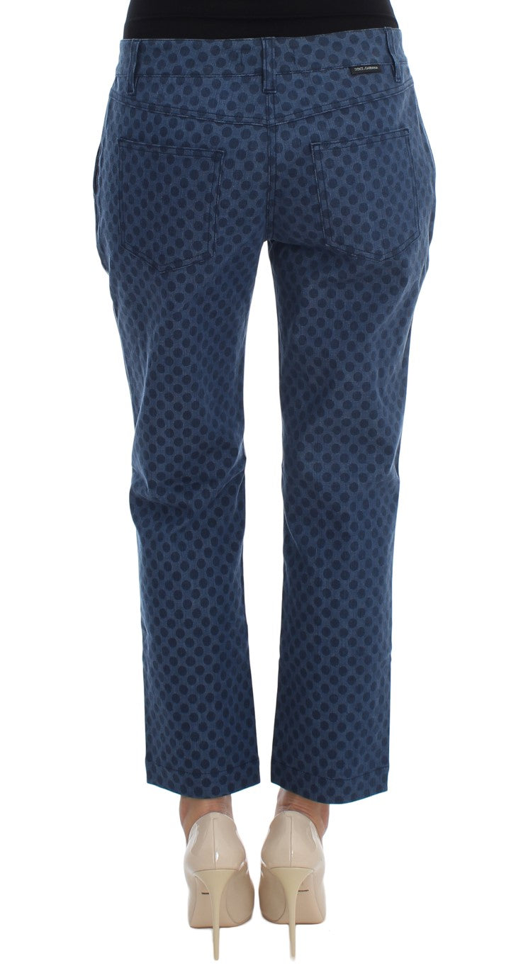 Capri-Stretchjeans mit Polka Dots