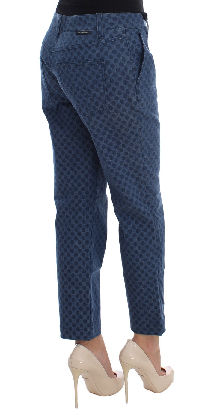 Capri-Stretchjeans mit Polka Dots