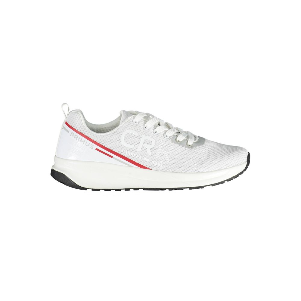 White Polyethylene Men Sneaker