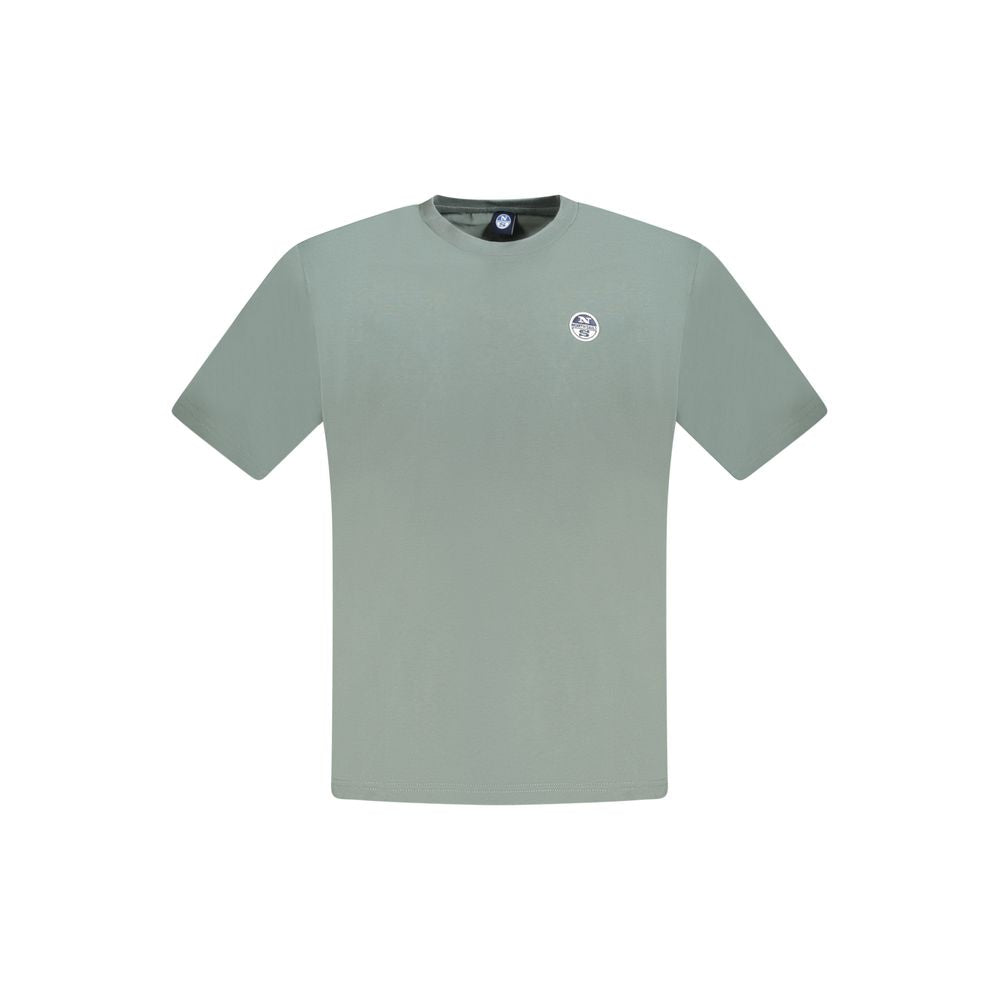 Green Cotton Men T-Shirt