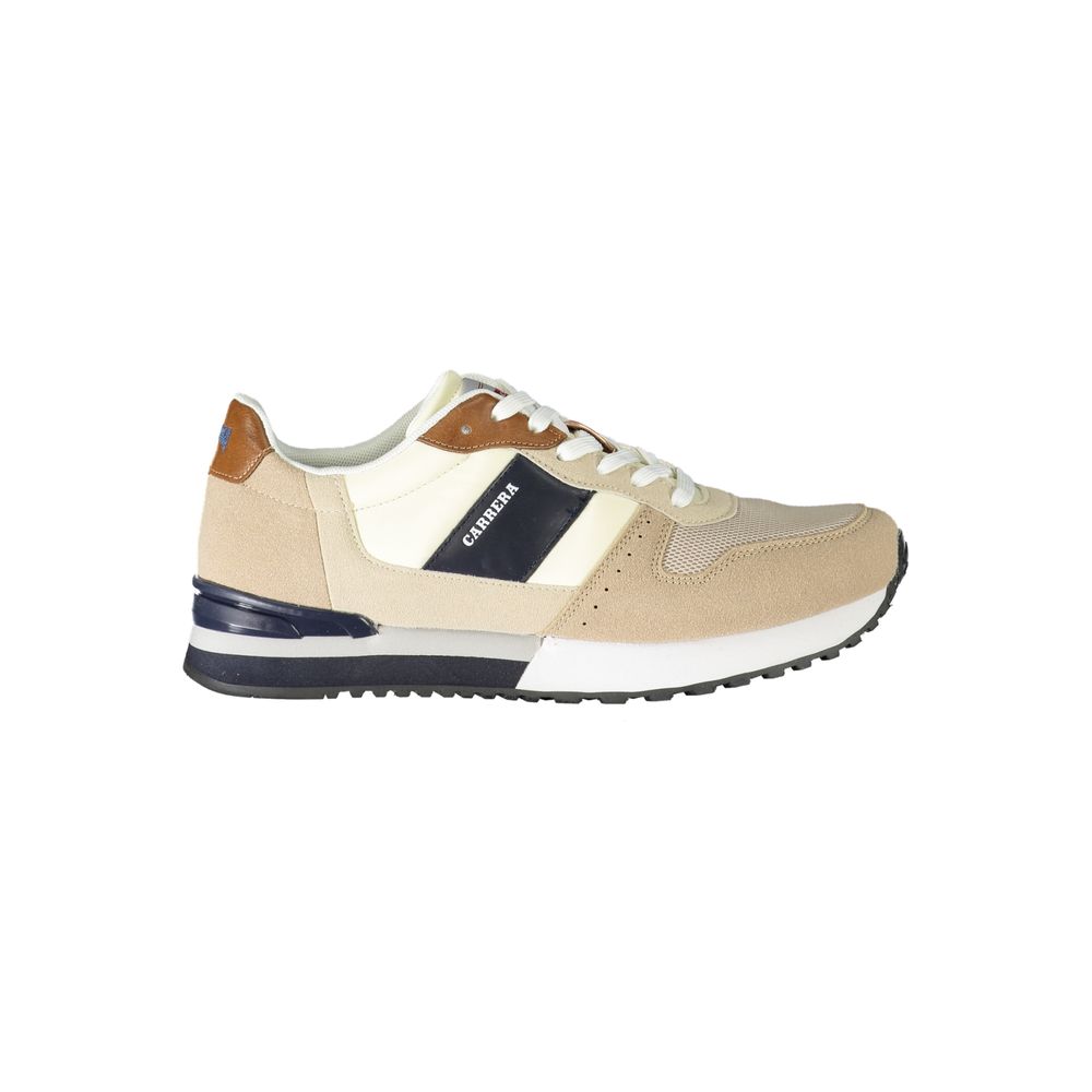 Beigefarbener Polyester-Sneaker