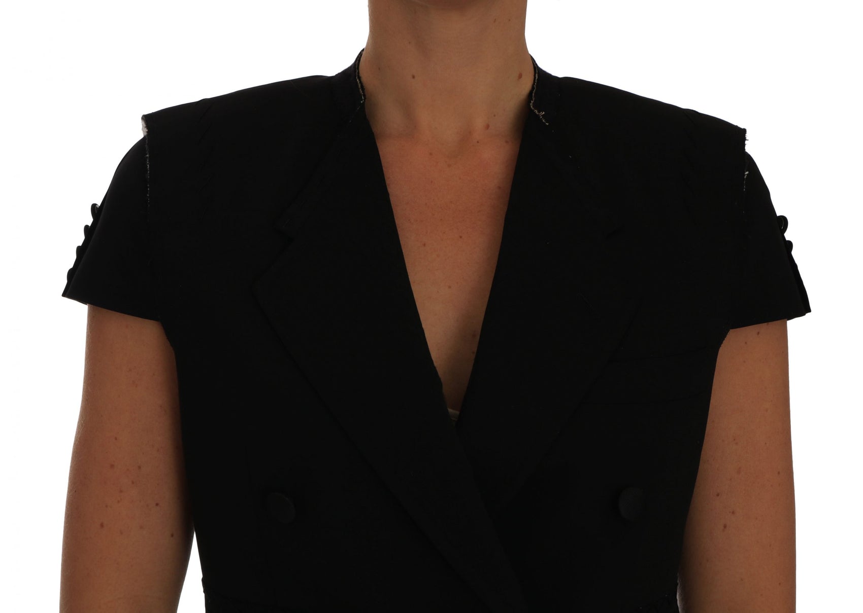 Cappotto blazer corto nero chic