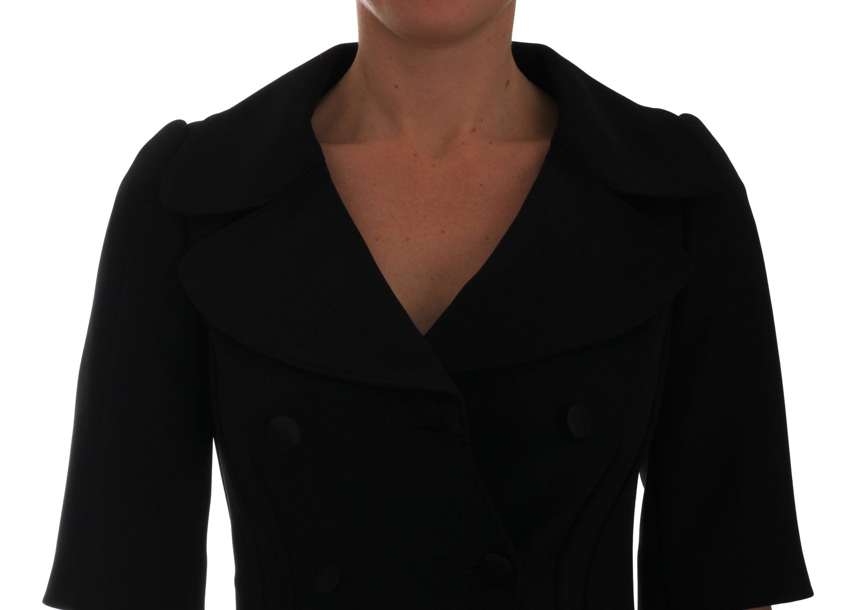 Blazer doppiopetto corto nero chic