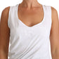 Elegant White Tie Back Tank Top Tee