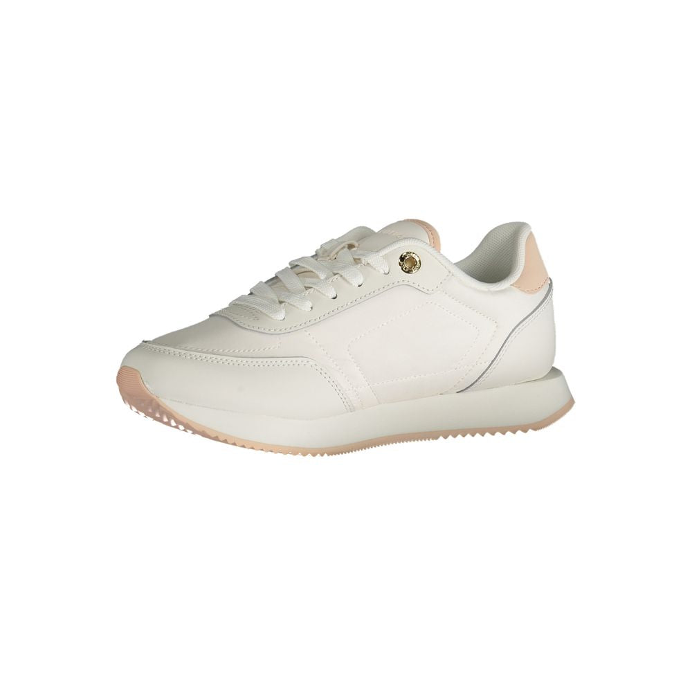 White Polyester Sneaker