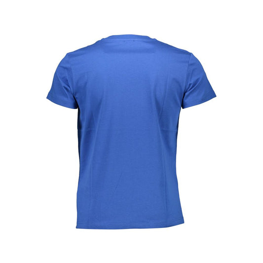 Blue Cotton Men T-Shirt