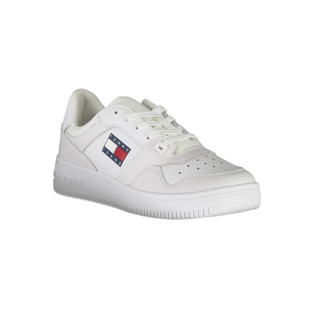 White Polyester Women Sneaker