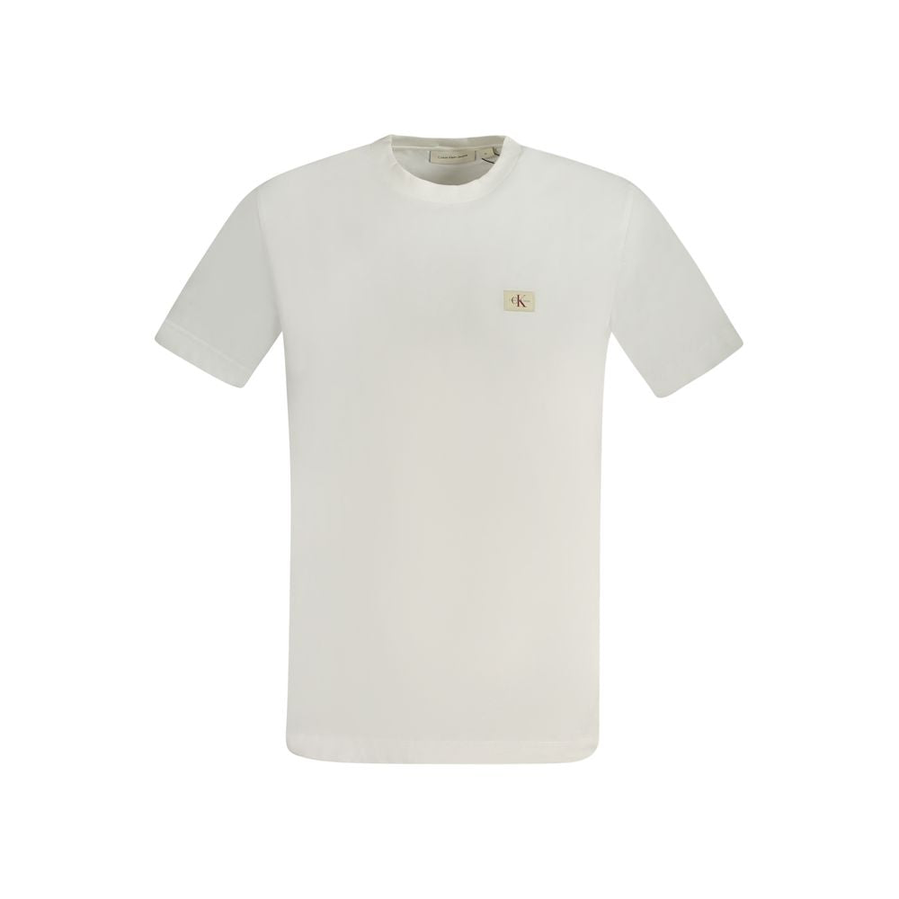 White Cotton Men T-Shirt