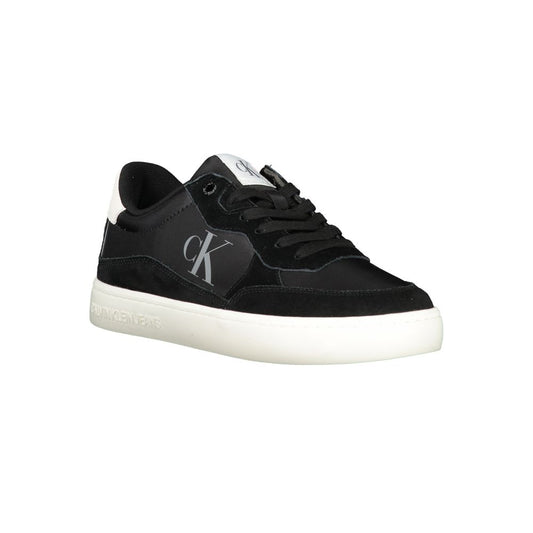 Black Polyester Men Sneaker