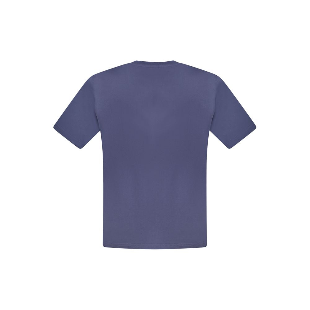 Blue Cotton Men T-Shirt