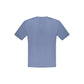 Blue Cotton Men T-Shirt