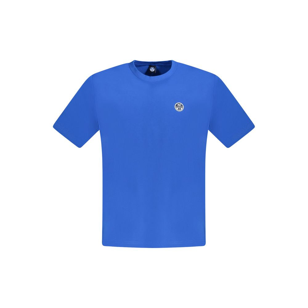 Blue Cotton Men T-Shirt