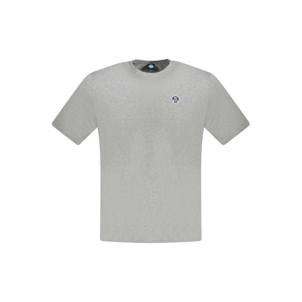 Gray Cotton Men T-Shirt