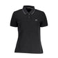 Schwarzes Poloshirt aus Baumwolle für Damen