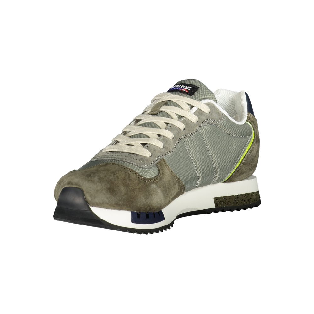 Sneaker da uomo in poliestere verde