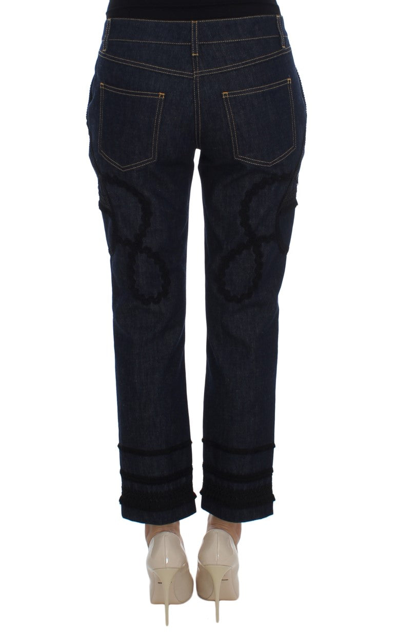Bestickte Caprijeans für elegantes Styling