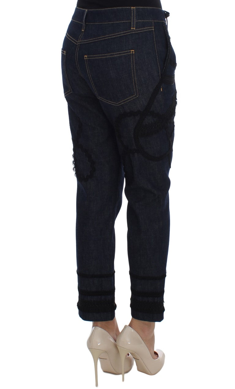 Bestickte Caprijeans für elegantes Styling