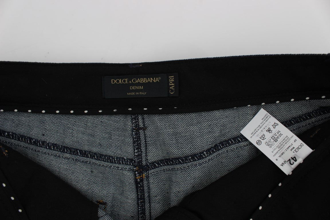 Bestickte Caprijeans für elegantes Styling