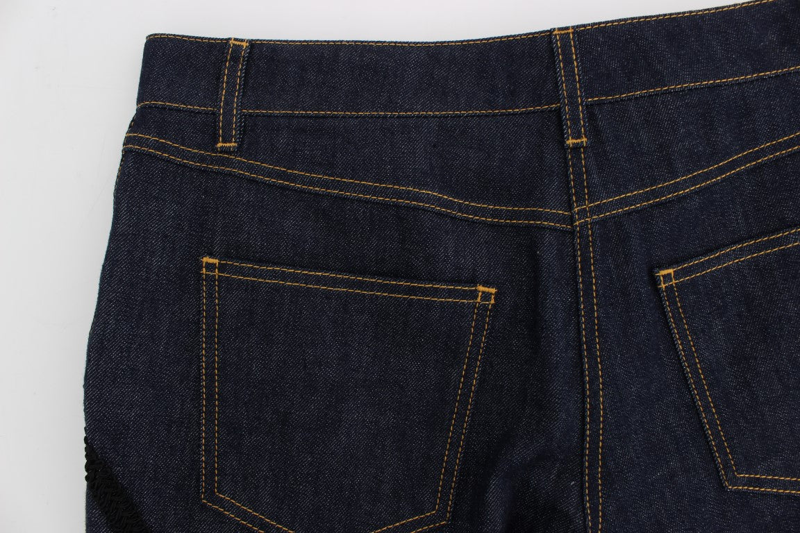 Bestickte Caprijeans für elegantes Styling
