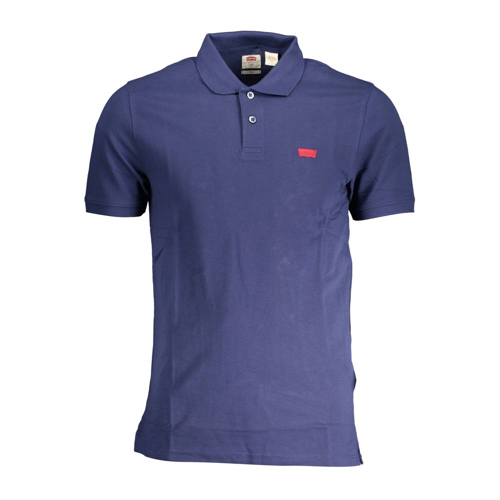 Blaues Poloshirt aus Baumwolle für Herren